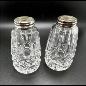 Waterford Crystal Salt and Pepper Set Maeve Cut No Lids
